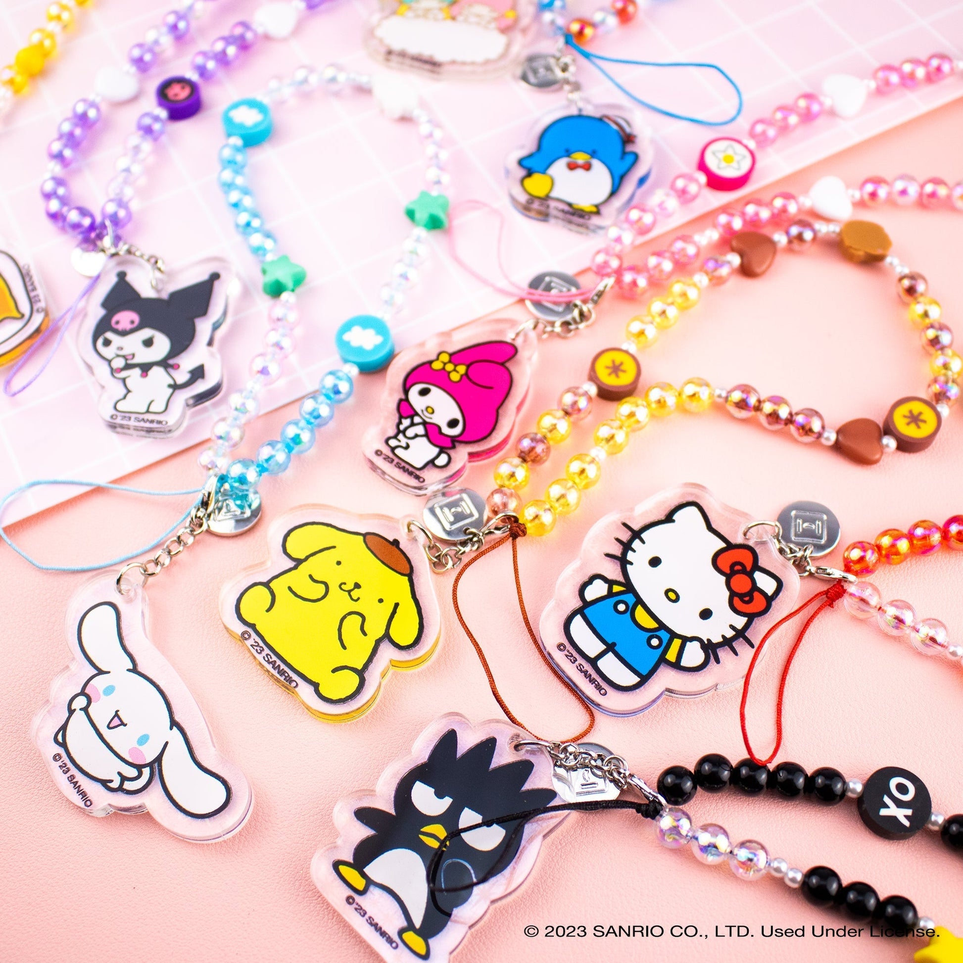 Gudetama Beaded Charm Mobile Phone Wrist Strap