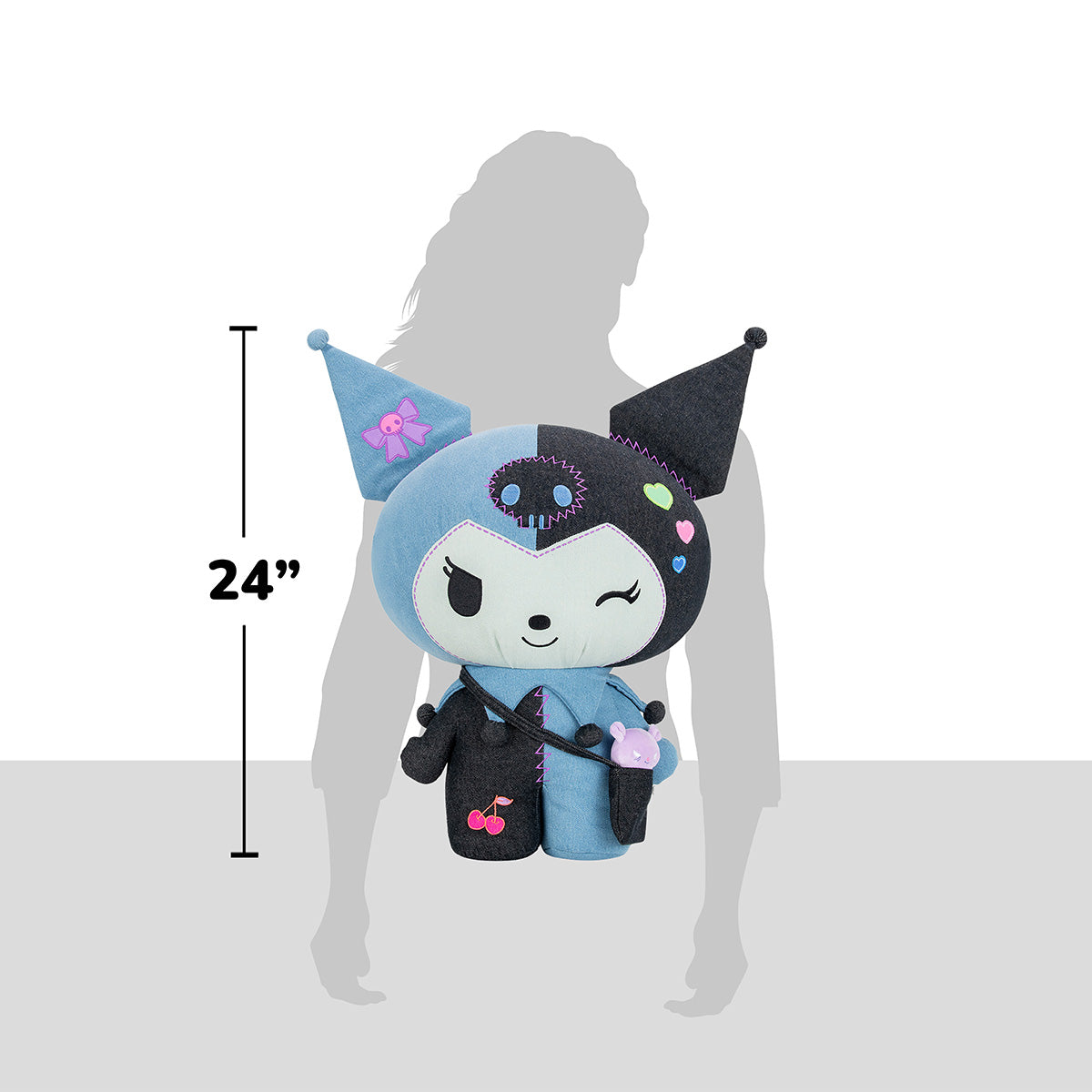 Kuromi 24" Ultra-Premier Denim Patchwork Plush (Limited Edition)