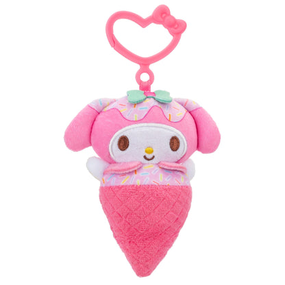 Hello Kitty and Friends 4-pc Ice Cream Plush Mascot Keychain Set