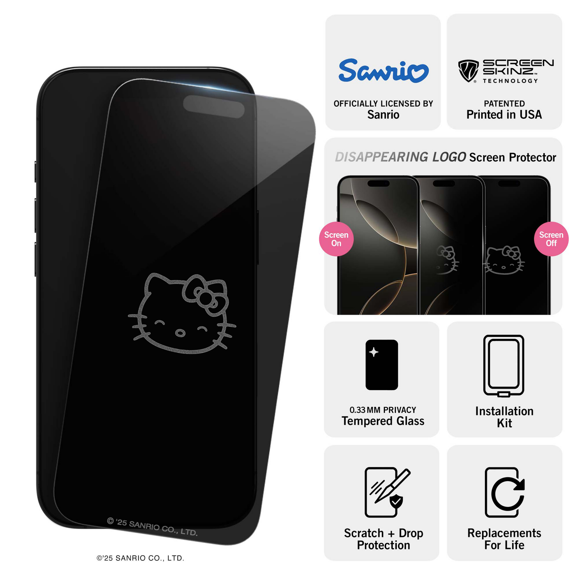 Hello Kitty x Screen Skinz Main Privacy Screen Protector