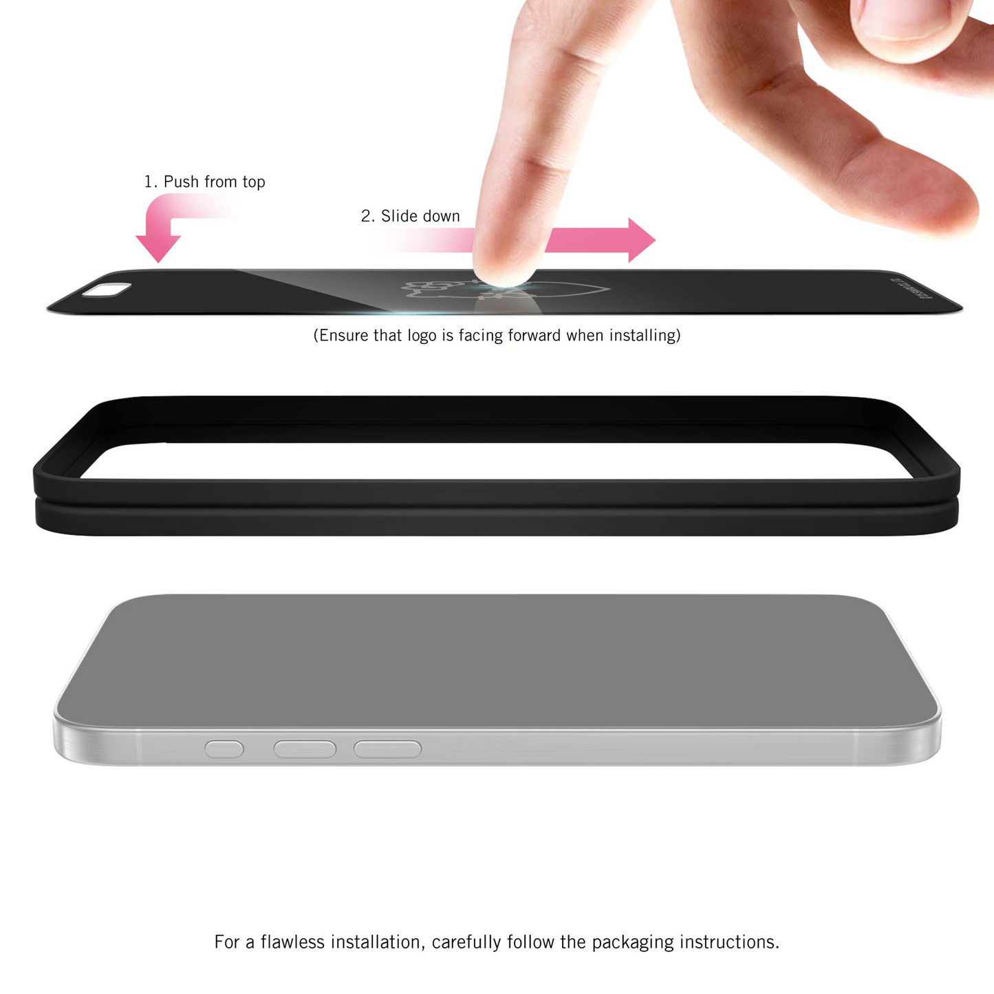 Hello Kitty x Screen Skinz Hands Heart Privacy Screen Protector