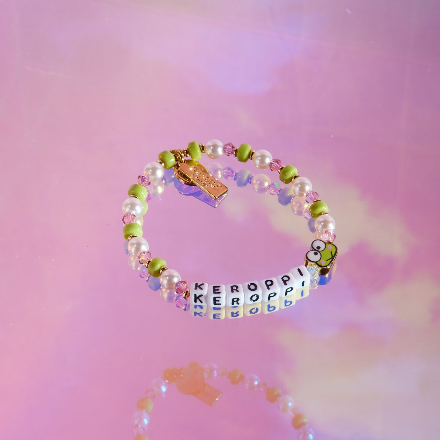 Keroppi x Little Words Project Beaded Bracelet