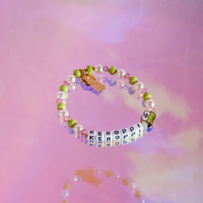 Keroppi x Little Words Project Beaded Bracelet