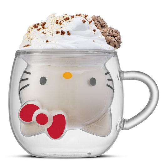 Hello Kitty 3D Double Wall Espresso Glass
