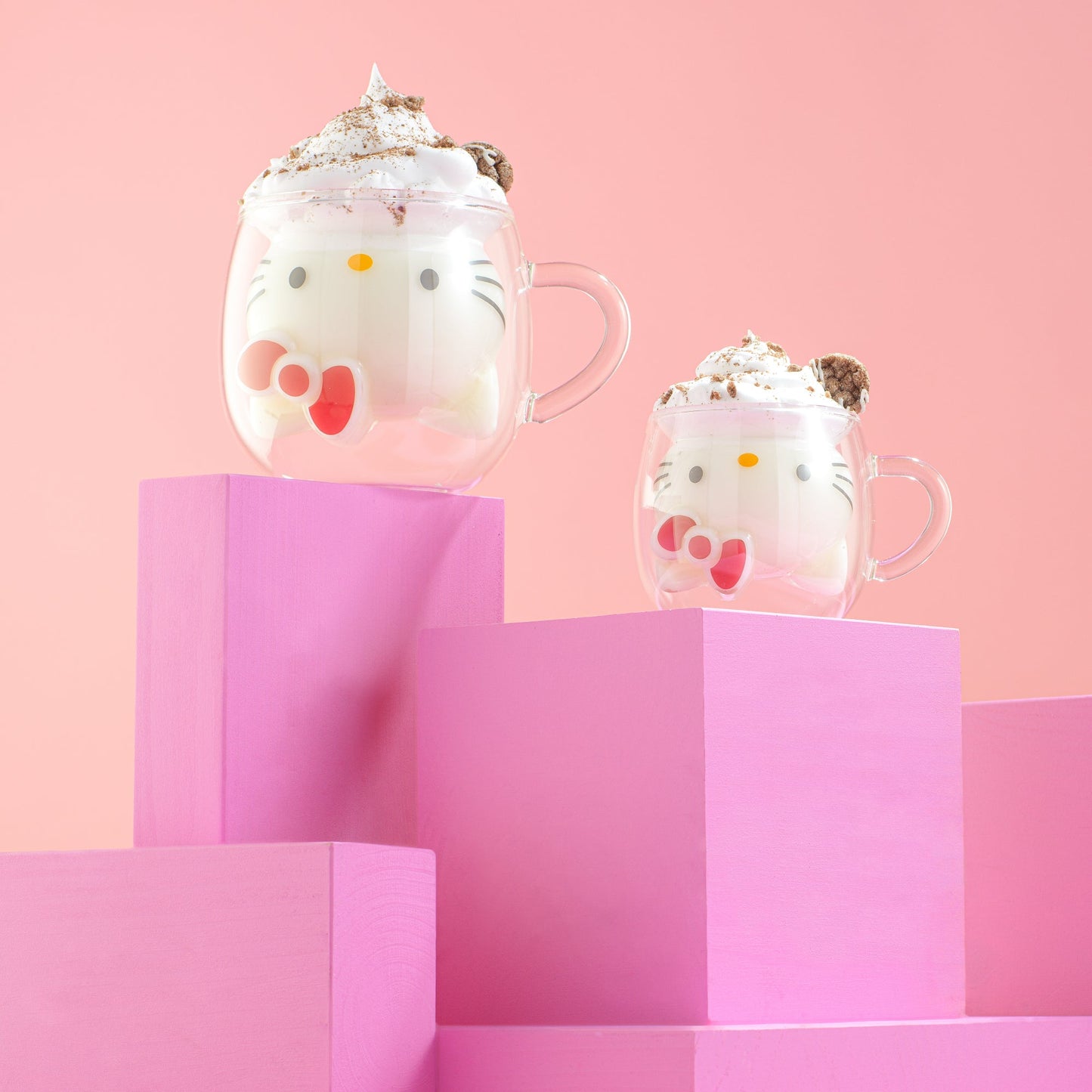 Hello Kitty 3D Double Wall Espresso Glass