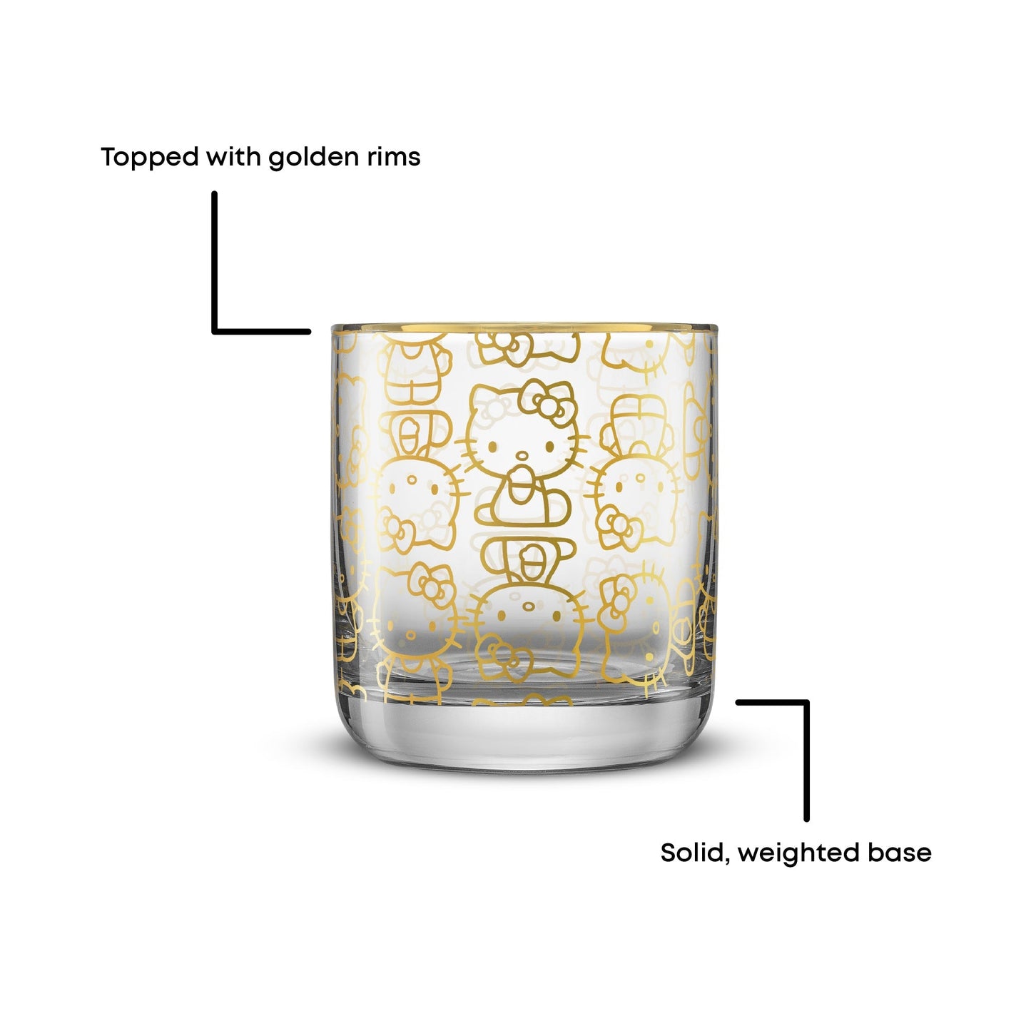 Hello Kitty Charmed Short Drinking Glasses (Set of 2)