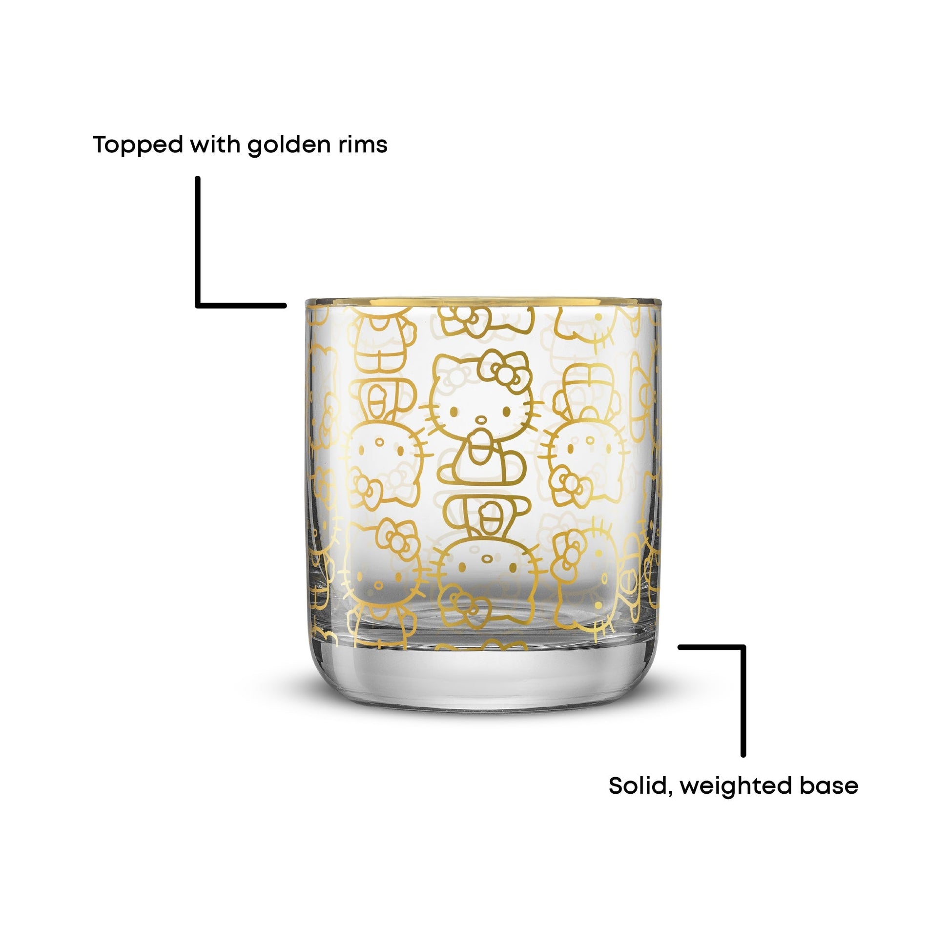 Hello Kitty Charmed Short Drinking Glasses (Set of 2)