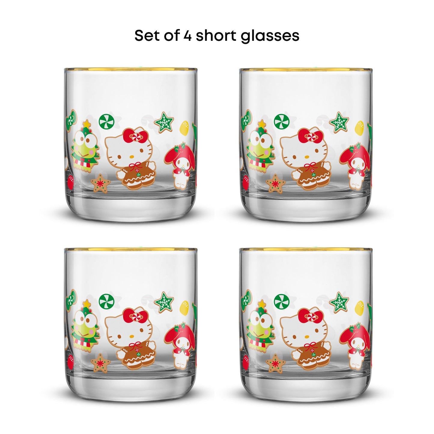 Hello Kitty and Friends Gingerbread Pals Short Glasses