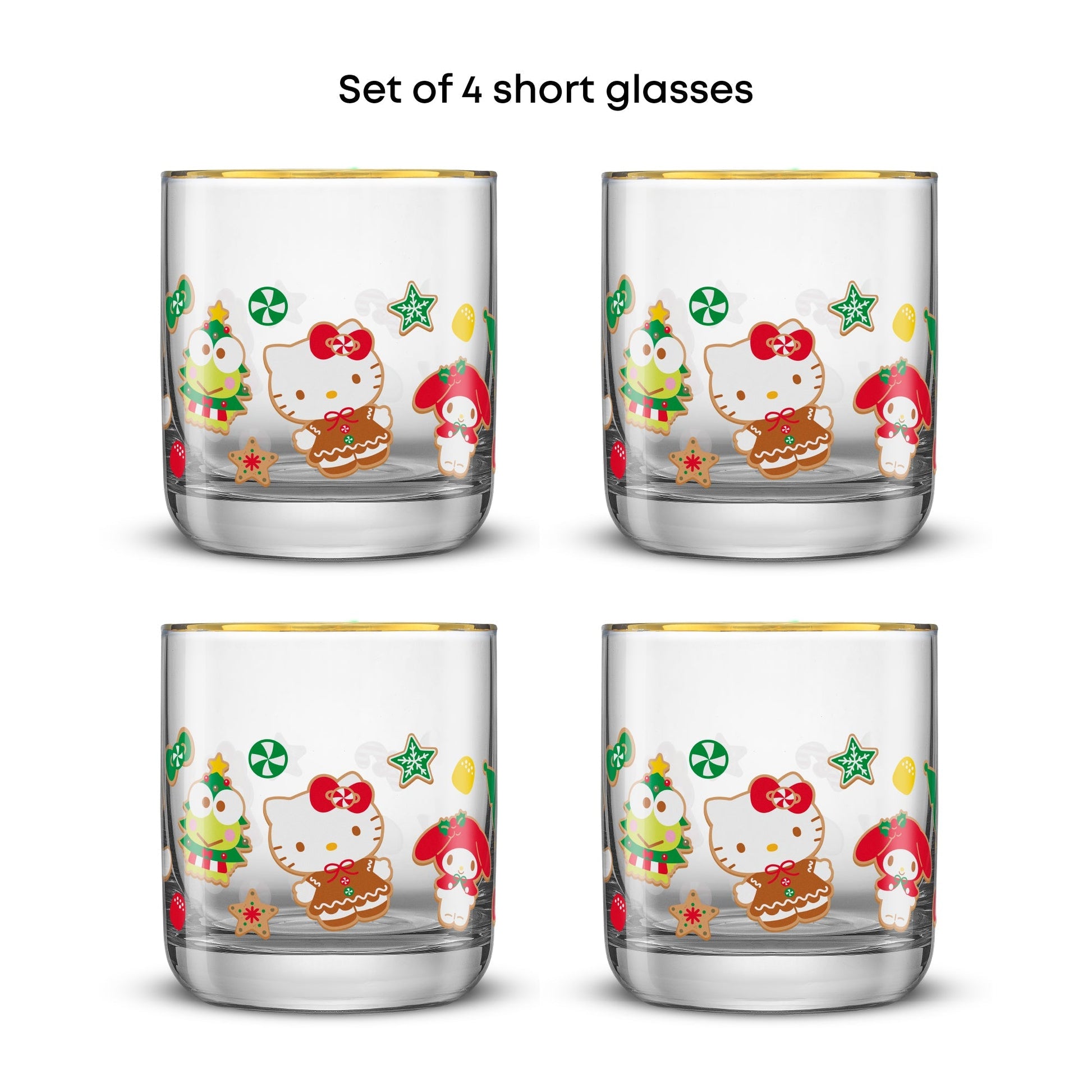 Hello Kitty and Friends Gingerbread Pals Short Glasses