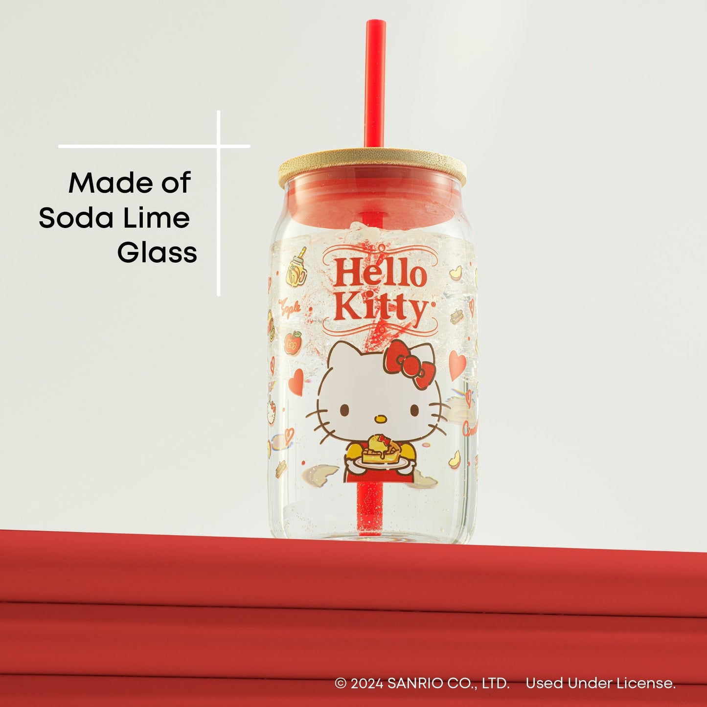 Hello Kitty Favorite Flavor Lidded Glass Tumbler