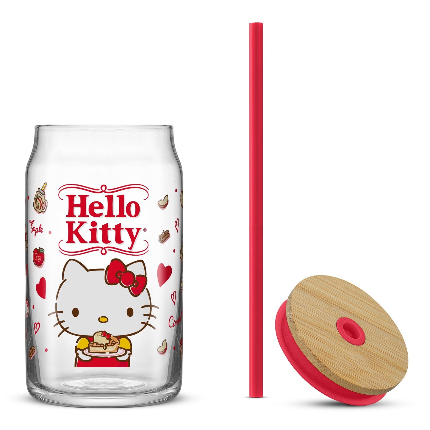 Hello Kitty Favorite Flavor Lidded Glass Tumbler