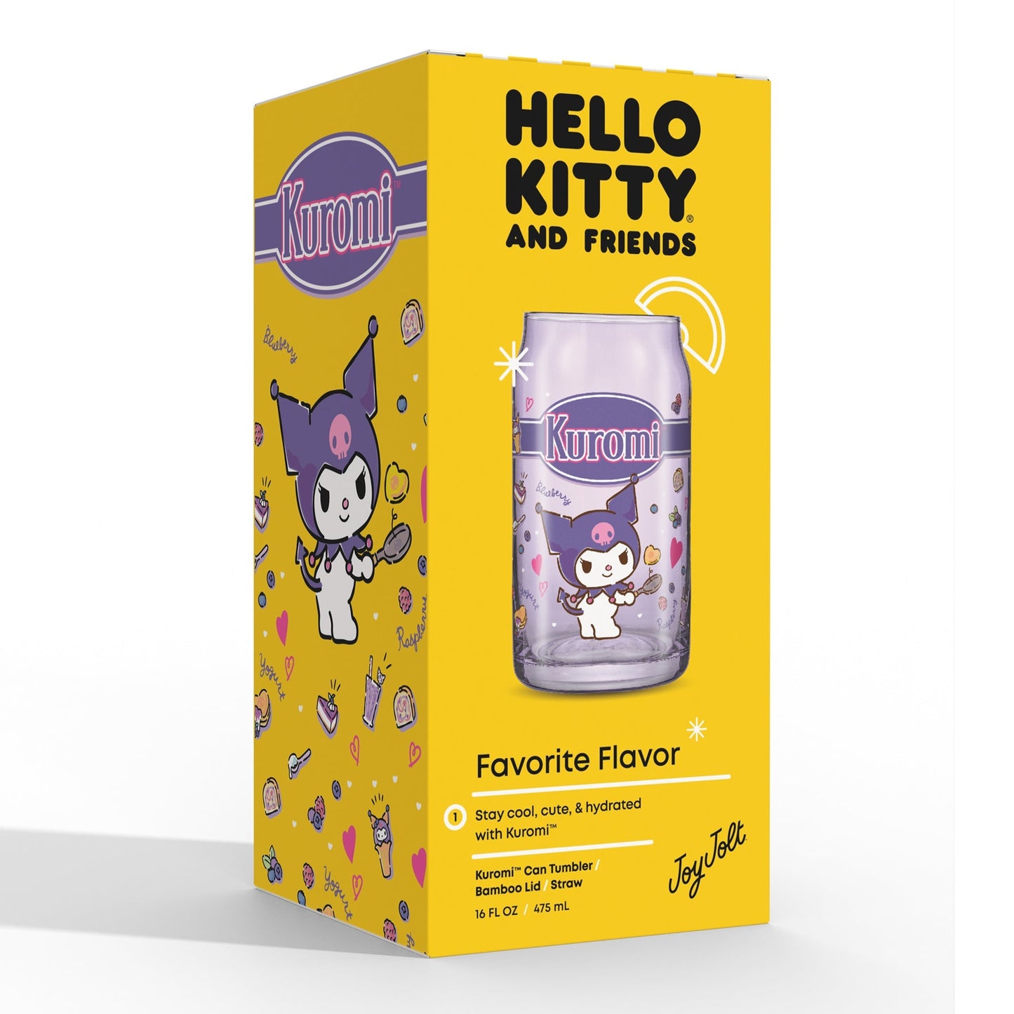 Kuromi Favorite Flavor Lidded Glass Tumbler