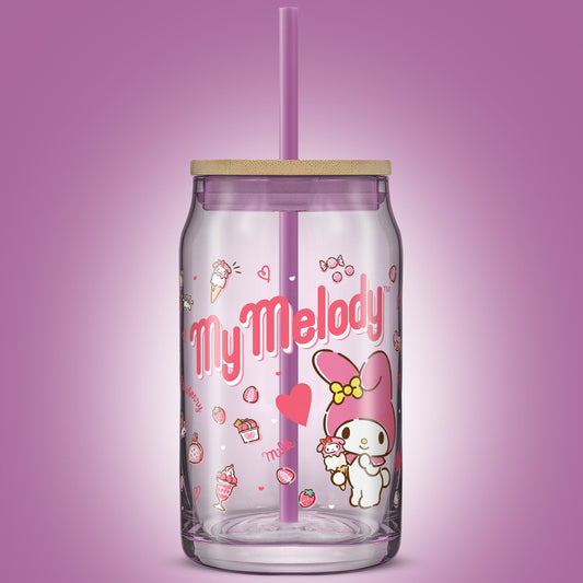 My Melody Favorite Flavor Lidded Glass Tumbler