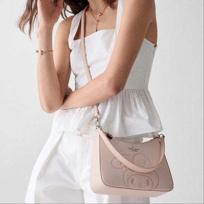 My Melody x Kate Spade New York Margot Puffy Convertible Shoulder Bag (Pink)