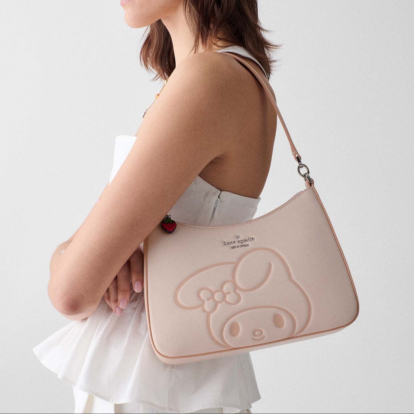My Melody x Kate Spade New York Margot Puffy Convertible Shoulder Bag (Pink)