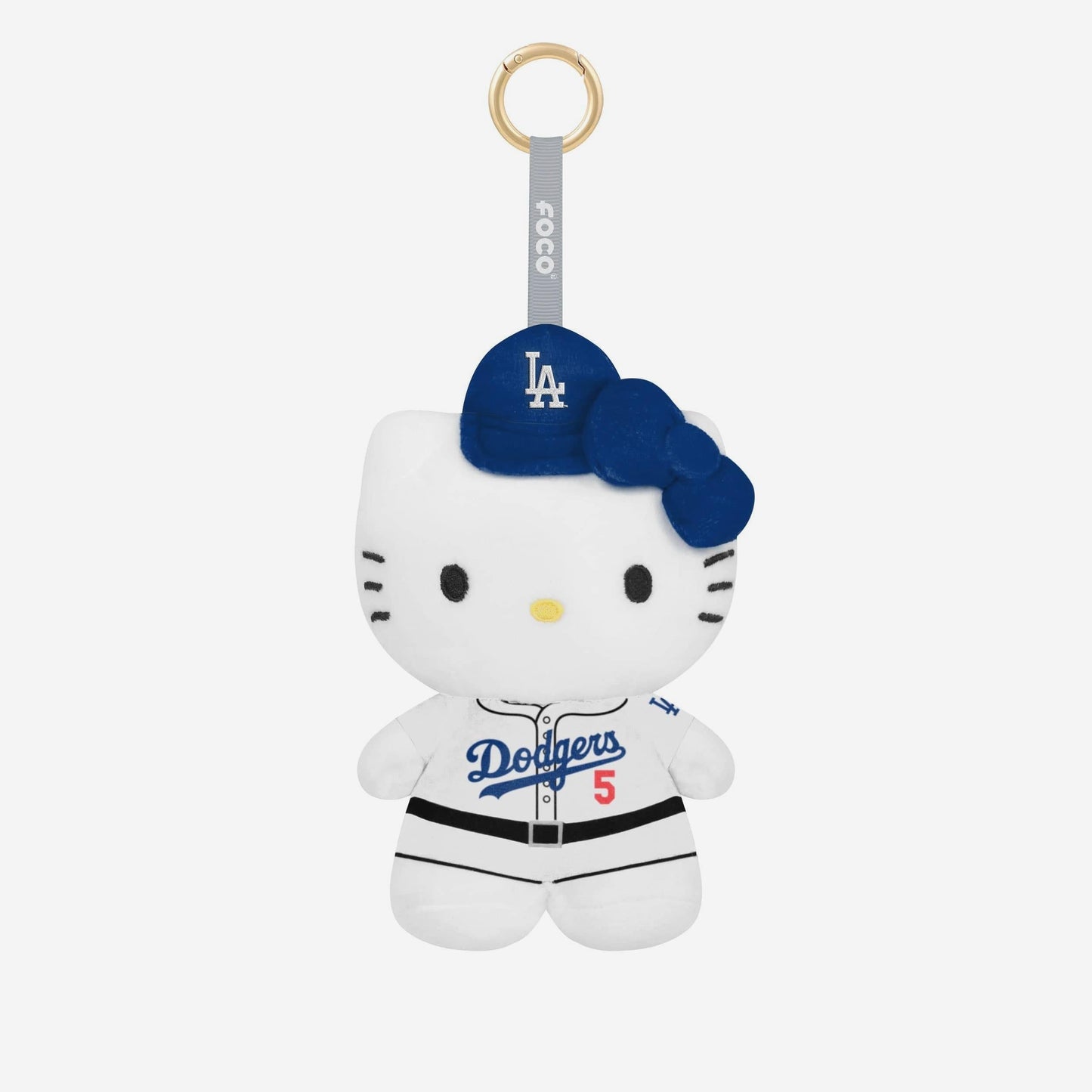 Hello Kitty x Los Angeles Dodgers Plush Mascot Keychain (Freddie Freeman)
