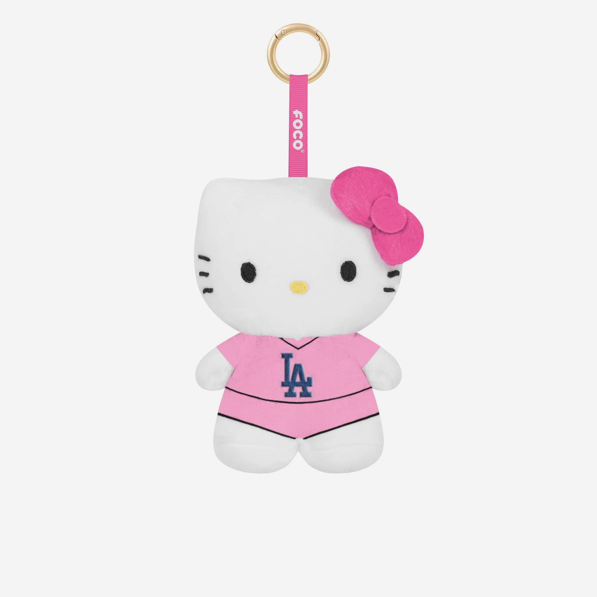 Hello Kitty x Los Angeles Dodgers Plush Mascot Keychain (Pink)