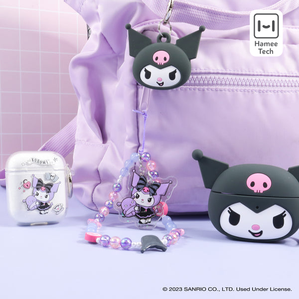 Kuromi Beaded Charm Mobile Phone Wrist Strap (Lolita Version)