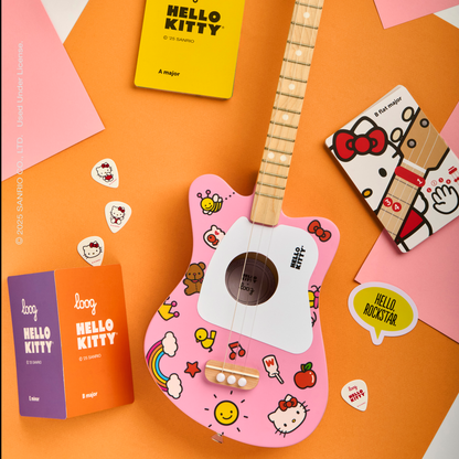 Hello Kitty x Loog Kids Mini Acoustic Guitar (Pink)