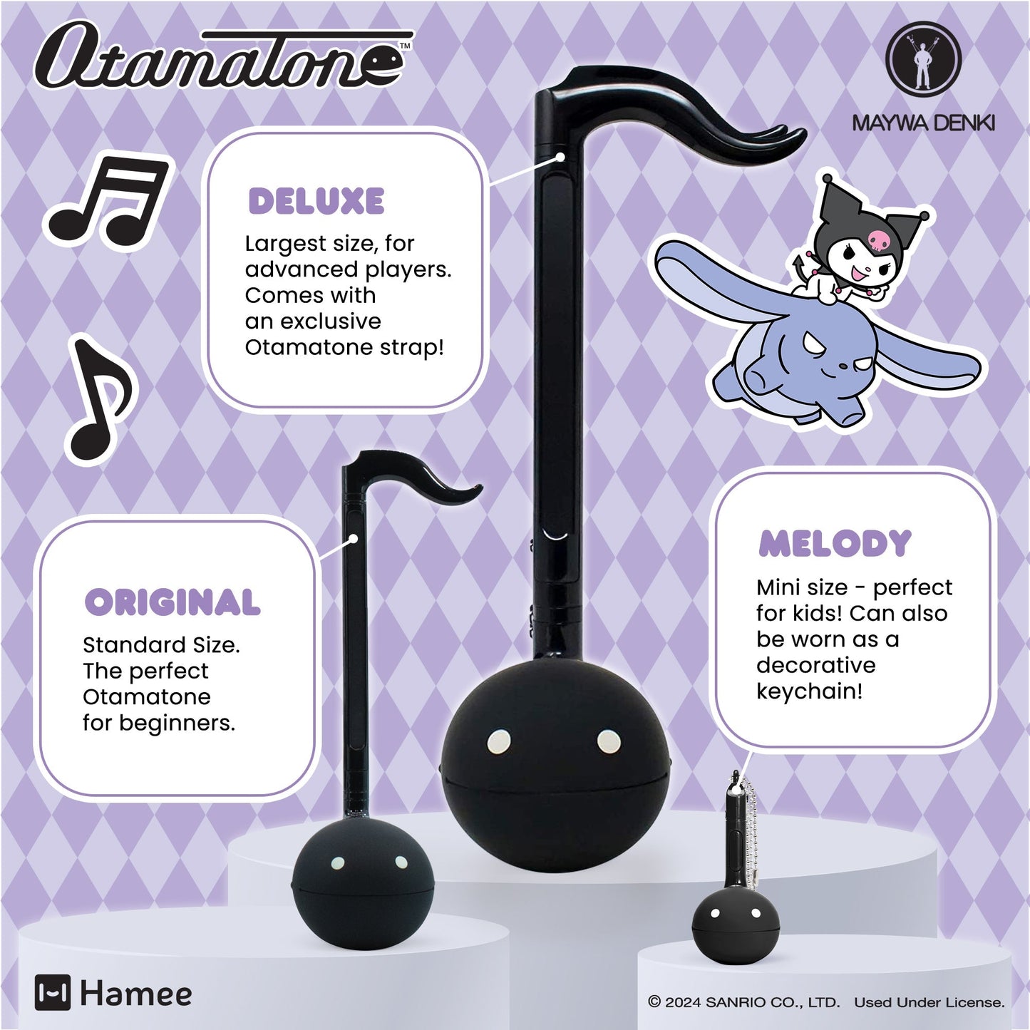 Kuromi Otamatone Musical Toy