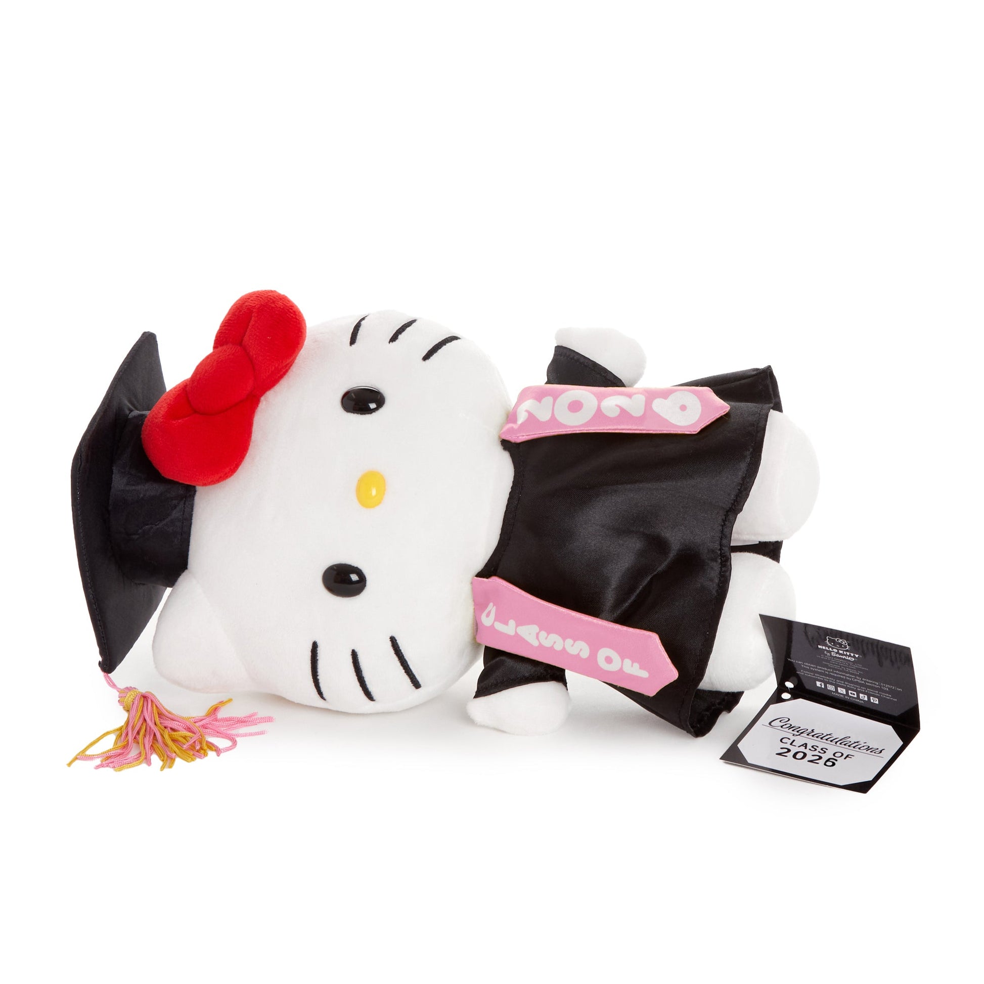 Hello Kitty 9" Cap and Gown Graduation Plush (Pink)