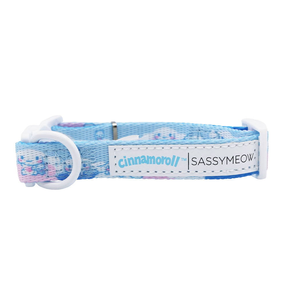 Cinnamoroll x Sassy Woof Cat Collar (Clouds)