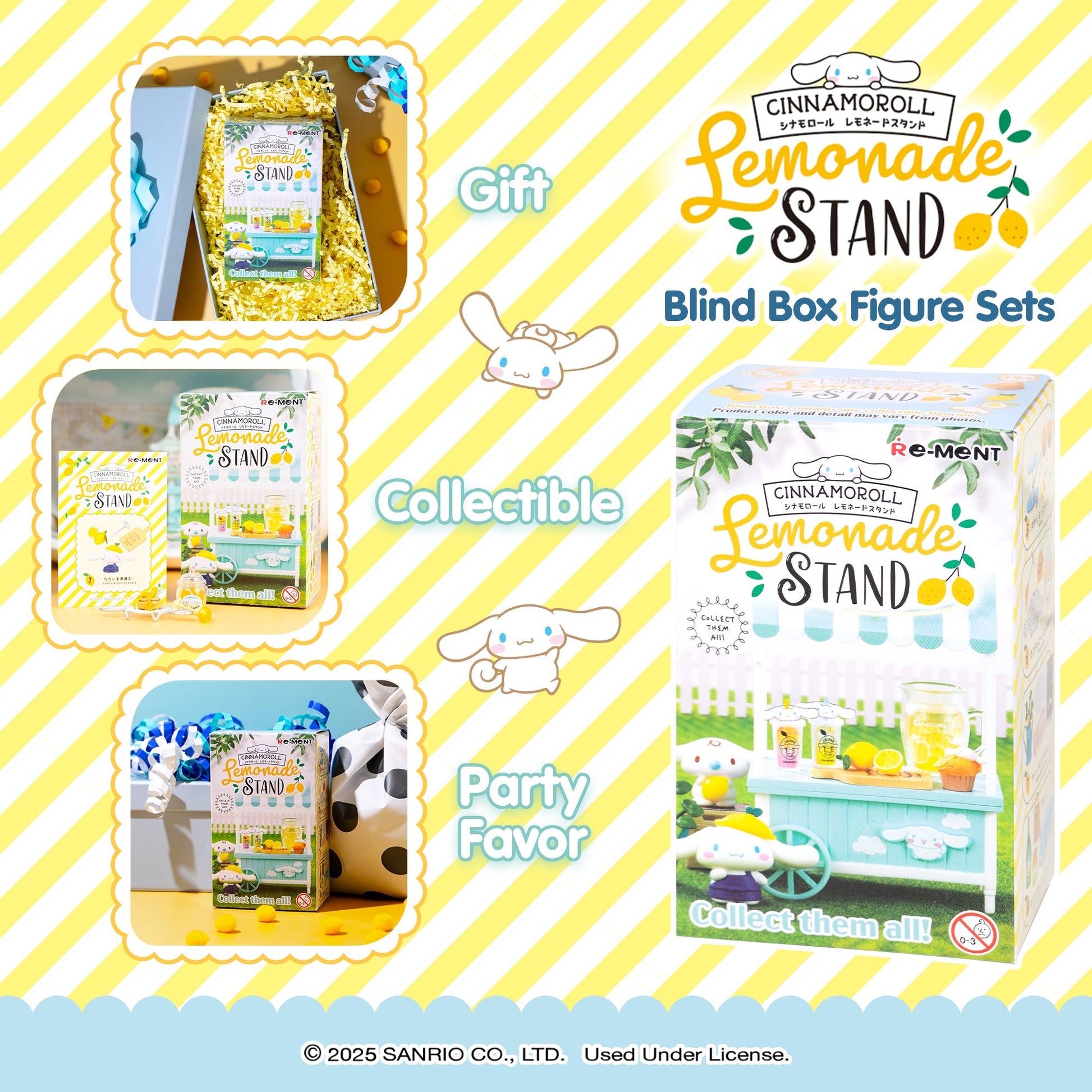 Re-Ment Cinnamoroll's Lemonade Stand Blind Box Figure Set