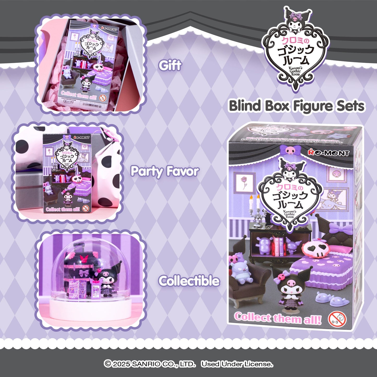 Re-Ment Kuromi's Gothic Room Blind Box Figure Set