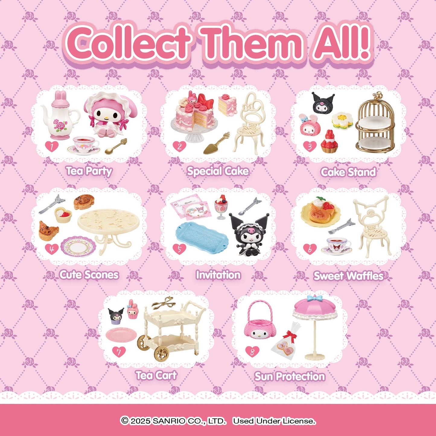 Re-Ment My Melody & Kuromi Sweet Tea Party Blind Box Figure Set