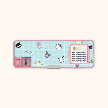 Hello Kitty and Friends x Studio Oh! Blue Grid Pencil Case