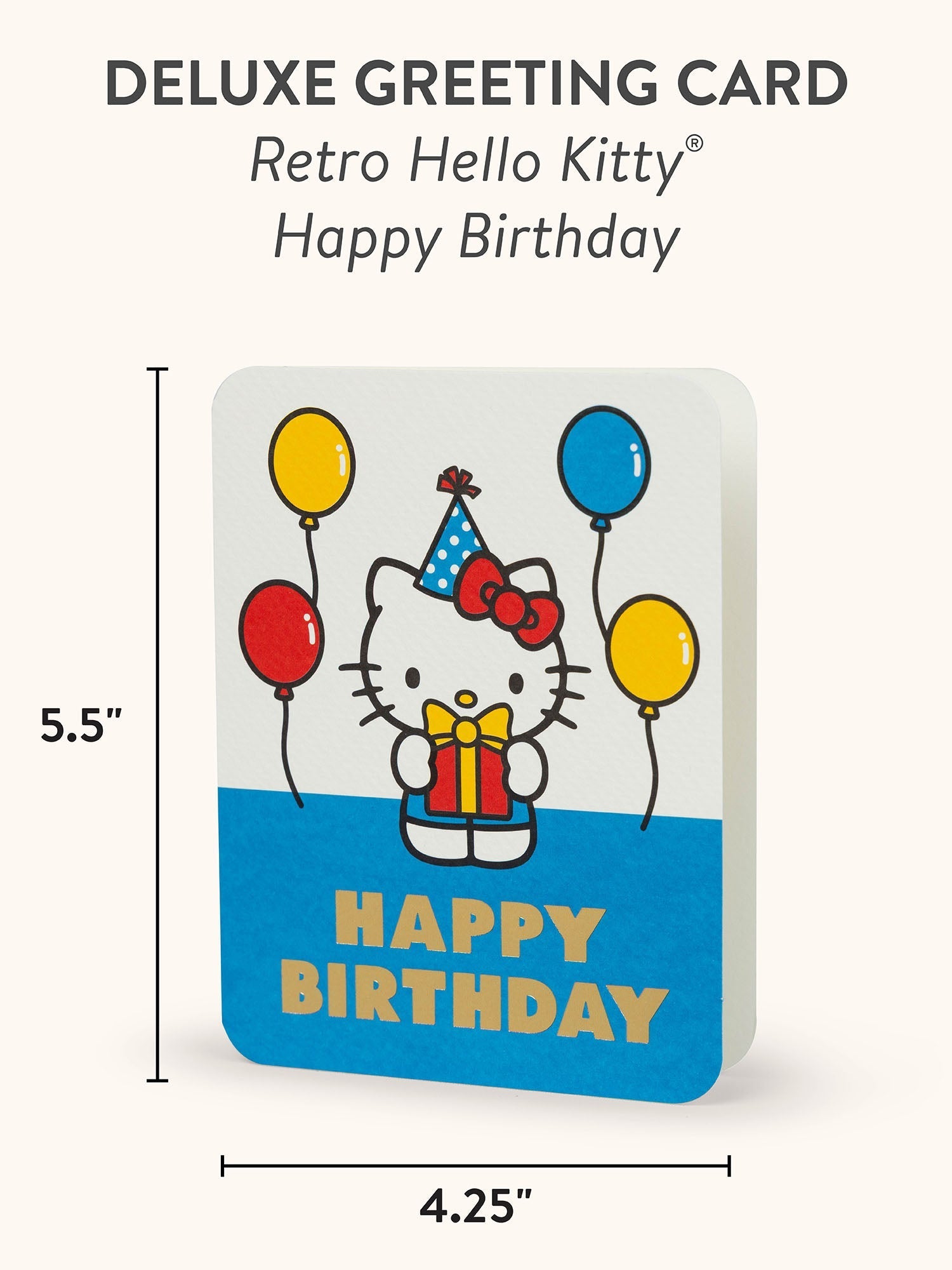Hello Kitty x Studio Oh! Retro Red Happy Birthday Deluxe Greeting Card