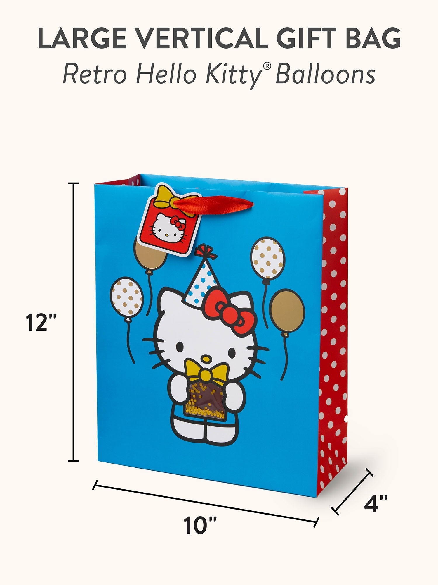 Hello Kitty x Studio Oh! Retro Red Balloons Gift Bag (Large)