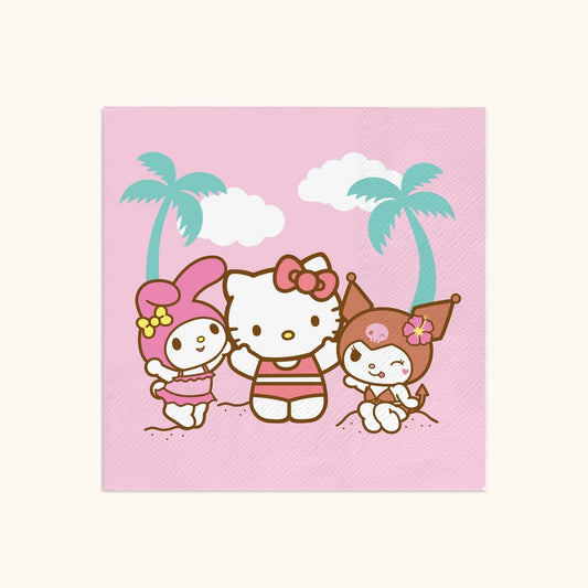 Hello Kitty and Friends x Studio Oh! Beach Party Beverage Napkins