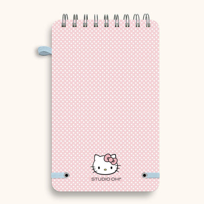 Hello Kitty Hello Kitty x Studio Oh! Classic Pink Top-Spiral Notebook with Pocket & Pen Loop