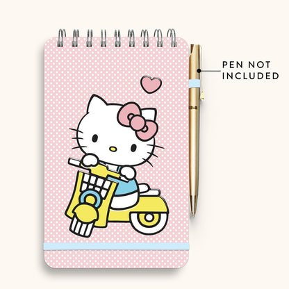 Hello Kitty Hello Kitty x Studio Oh! Classic Pink Top-Spiral Notebook with Pocket & Pen Loop