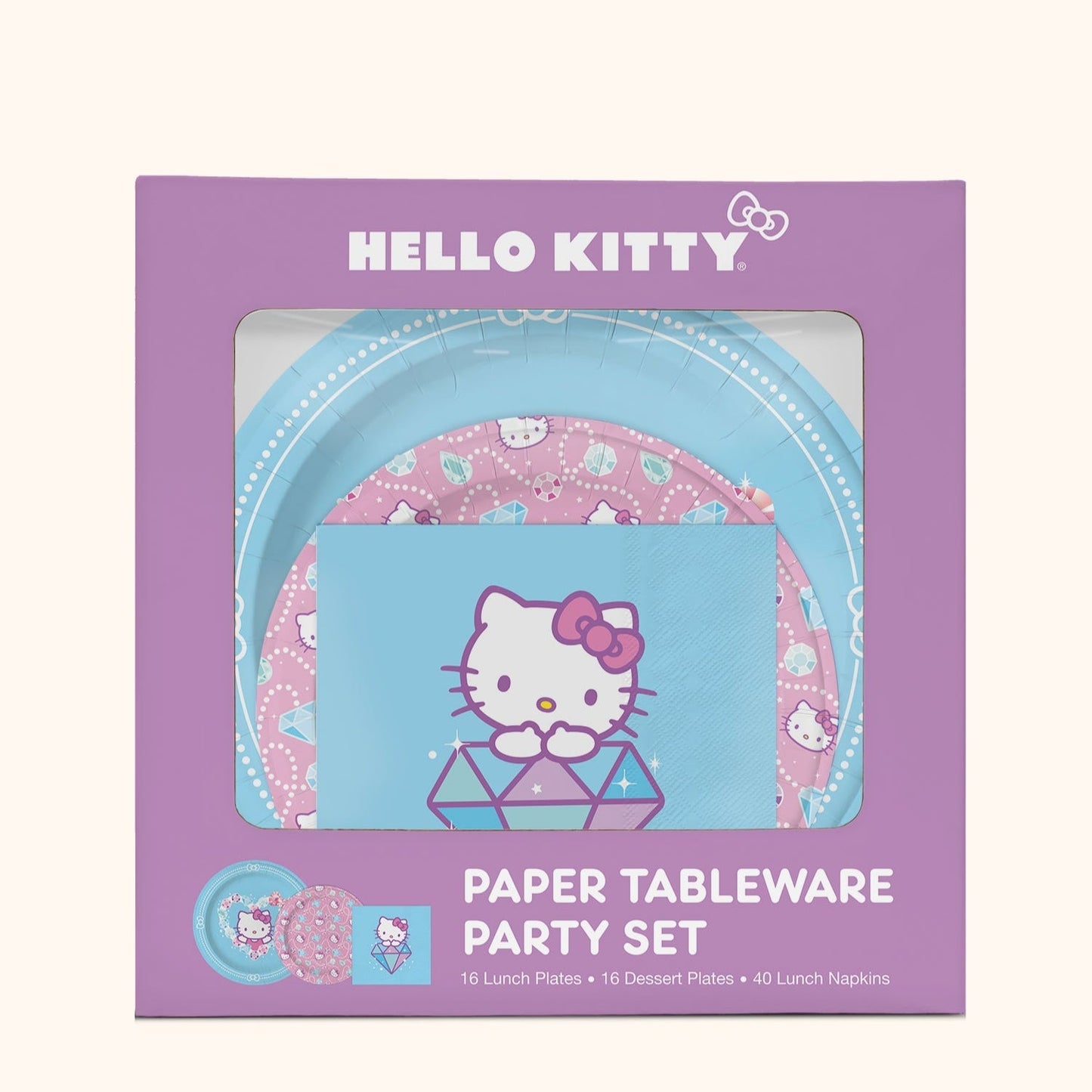 Hello Kitty x Studio Oh! Bejeweled Paper Tableware Party Set