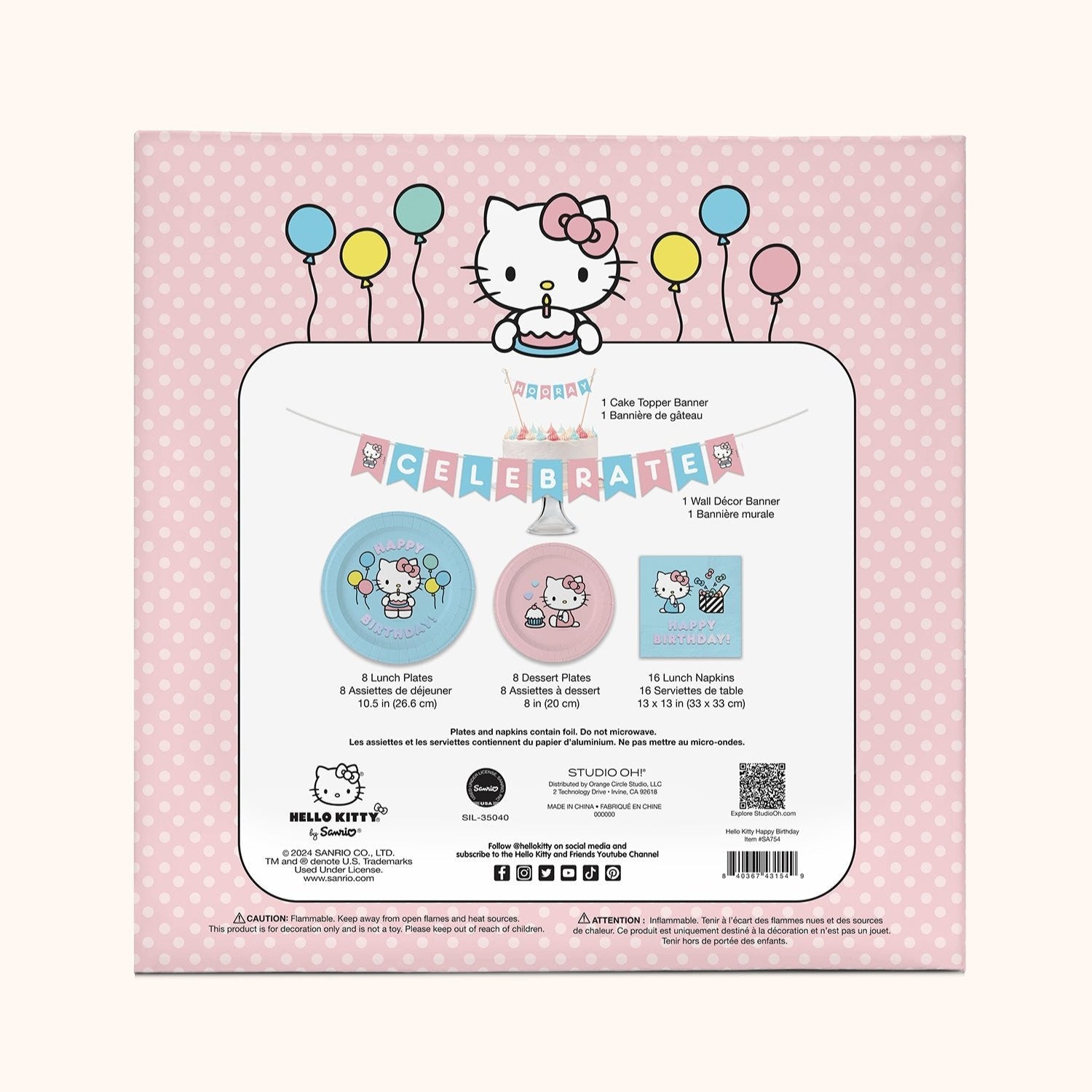 Hello Kitty x Studio Oh! Happy Birthday Paper Party Pack