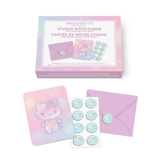 Hello Kitty x Studio Oh! 50th Anniversary 25-Pc Note Cards & Wax Seals Set