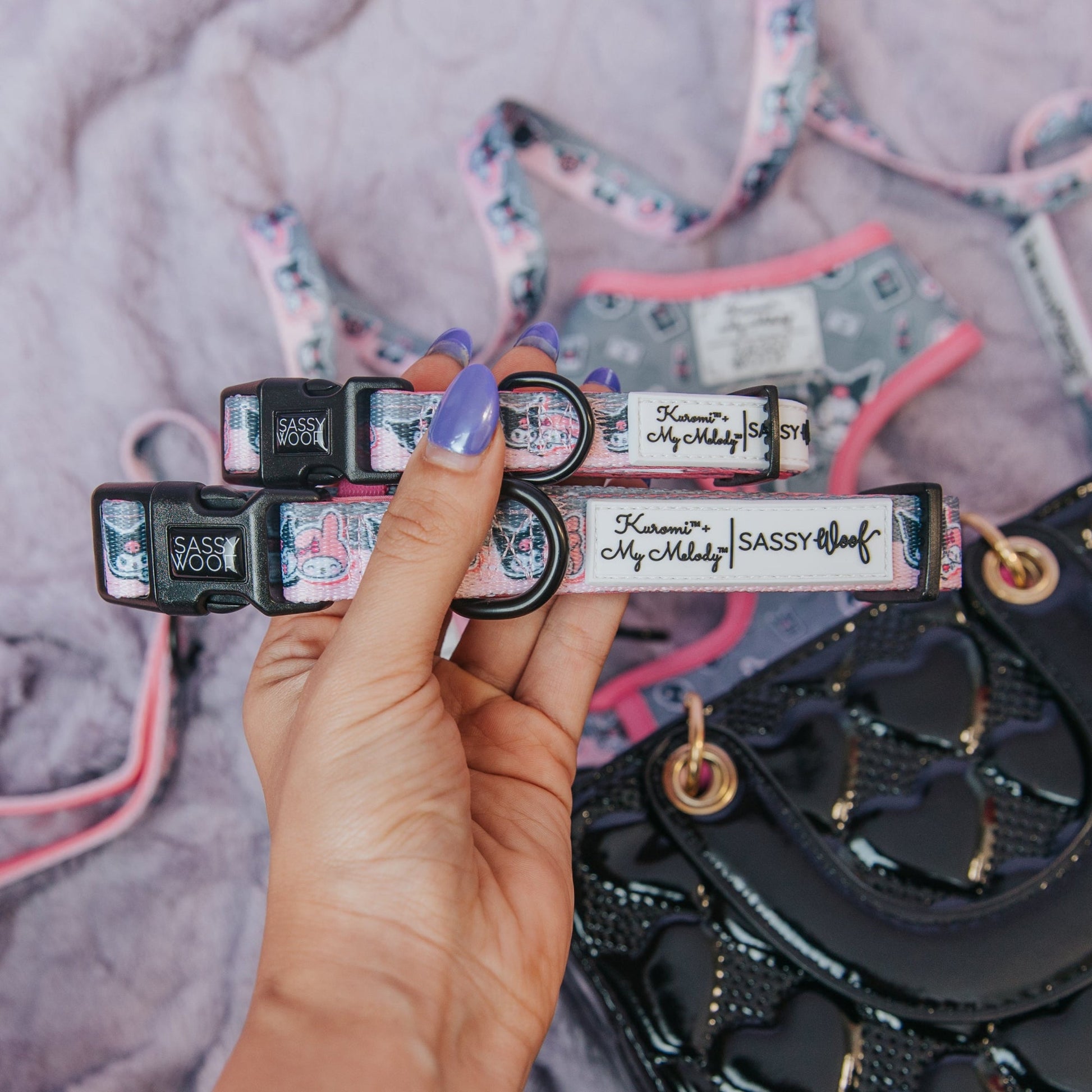 My Melody & Kuromi x Sassy Woof Dog Collar