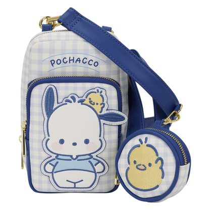 Pochacco x Loungefly Butterfly Gingham Crossbody Bag with Coin Purse