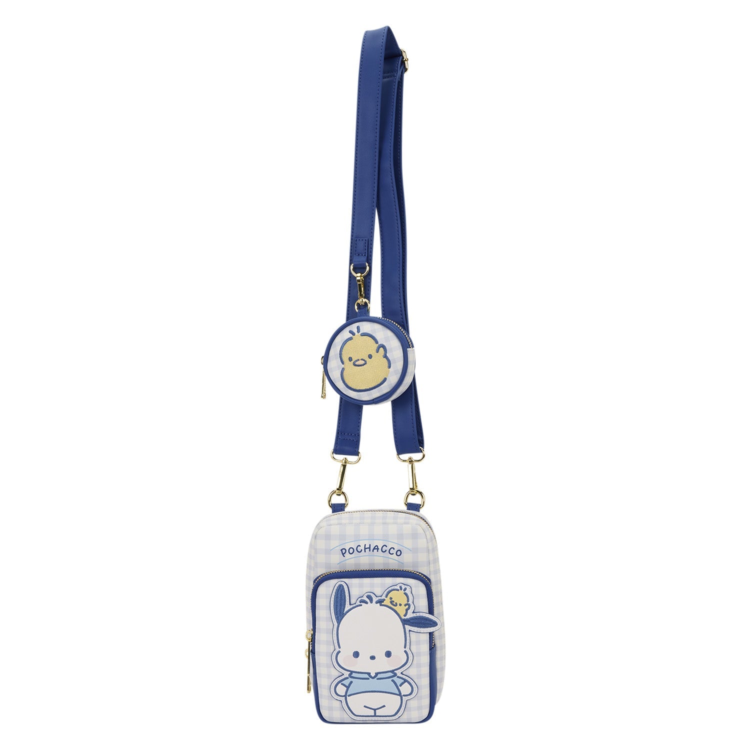 Pochacco x Loungefly Butterfly Gingham Crossbody Bag with Coin Purse