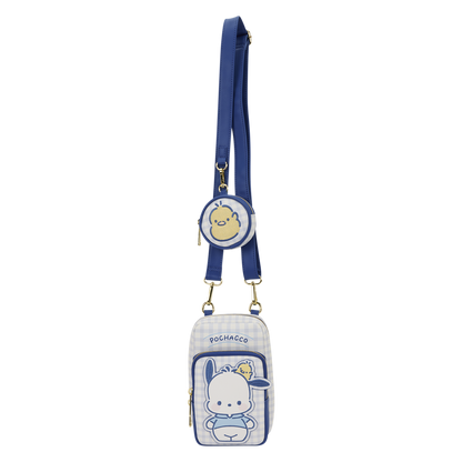 Pochacco x Loungefly Butterfly Gingham Crossbody Bag with Coin Purse