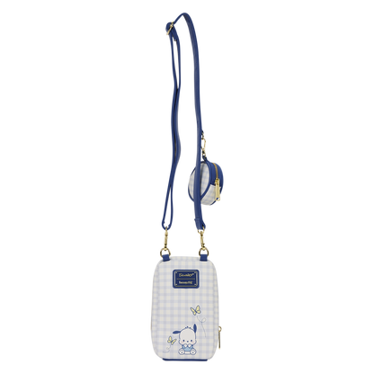 Pochacco x Loungefly Butterfly Gingham Crossbody Bag with Coin Purse