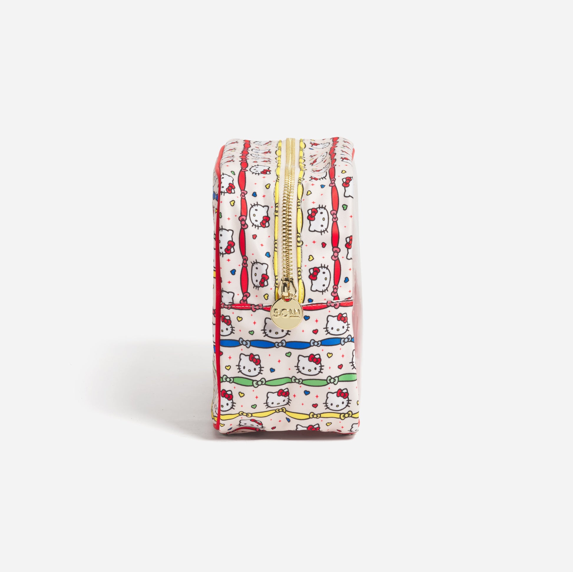 Hello Kitty x Stoney Clover Lane Clear Front Large Pouch (Hello Kitty Ribbon Stripe)