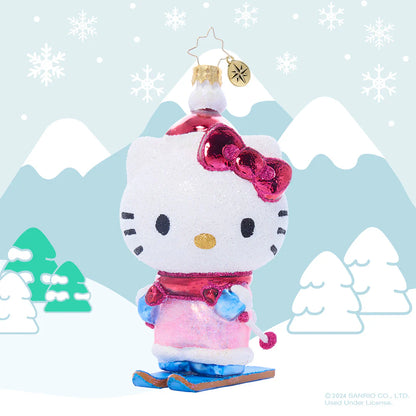 Hello Kitty x Christopher Radko Handmade Glass Ornament (Aspen Adventure)
