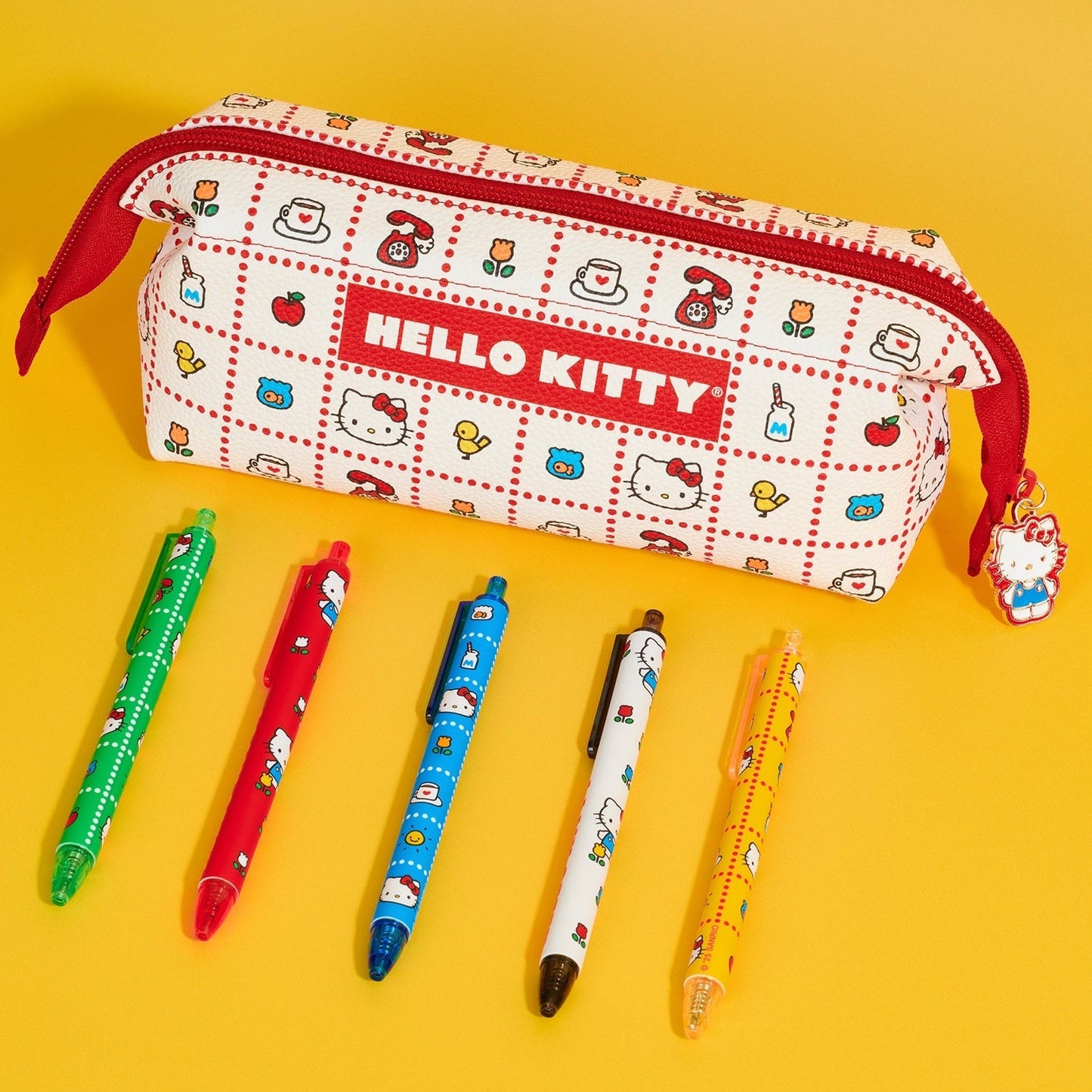 Hello Kitty x Studio Oh! Retro Red Soft-Touch Gel Pens