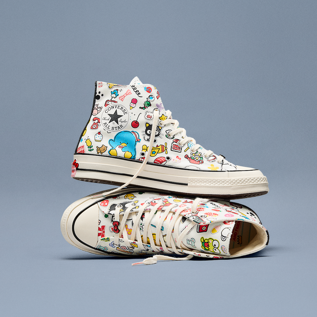 Converse x Hello Kitty and Friends Chuck 70 Hi-Top Stickers Sneaker (Adult - White)