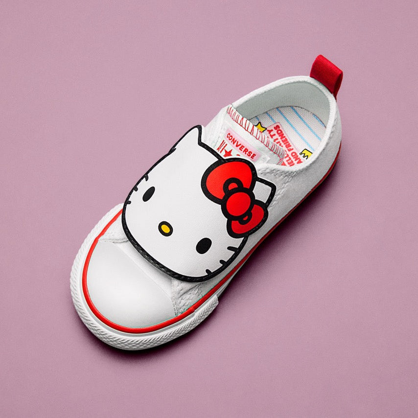 Converse x Hello Kitty Chuck Taylor All Star One Strap Easy-On Sneaker (Toddler - White)