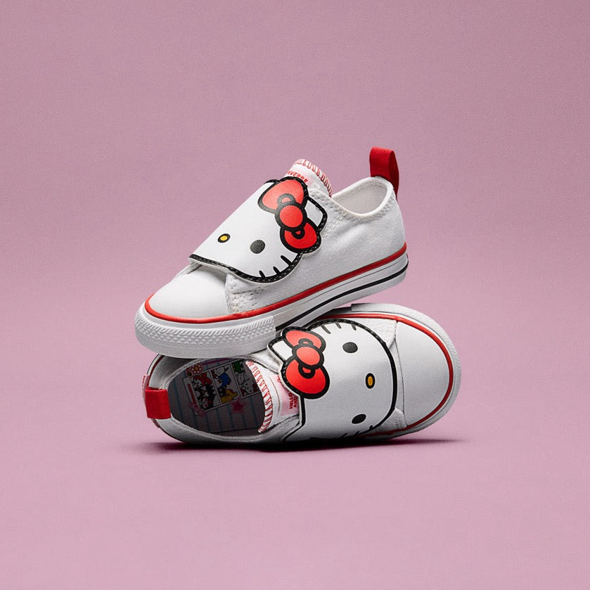 Converse x Hello Kitty Chuck Taylor All Star One Strap Easy-On Sneaker (Toddler - White)