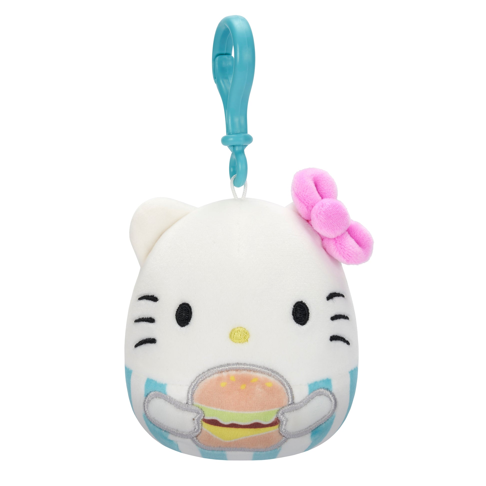 Hello Kitty Squishmallow Plush Mascot Clip (Burger)
